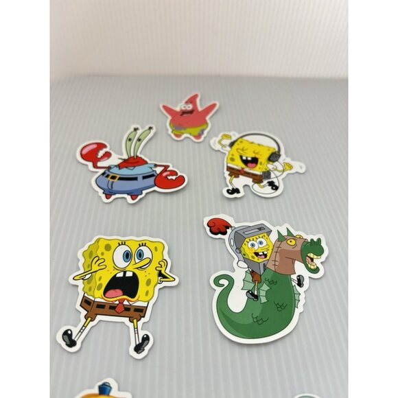 SpongeBob SquarePants 7pc Vinyl Stickers Set Cartoon Water Bottle Laptop Decals - Picture 5 of 5